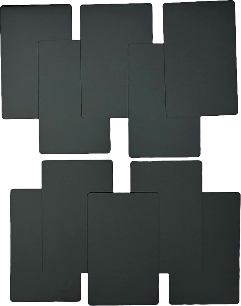 +10 tarjetas aluminio 0.2mm black